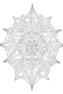 8 pointed star with a golden hue from the middle  tattoo design idea