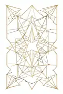 8 pointed star with a golden hue from the middle  tattoo design idea