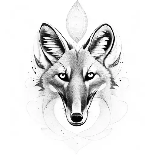maned wolf tattoo design idea