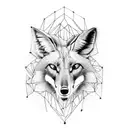 maned wolf tattoo design idea