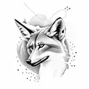 maned wolf tattoo design idea