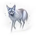 walking maned wolf tattoo design idea