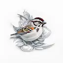 Sparrow tattoo design idea