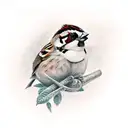 Sparrow tattoo design idea