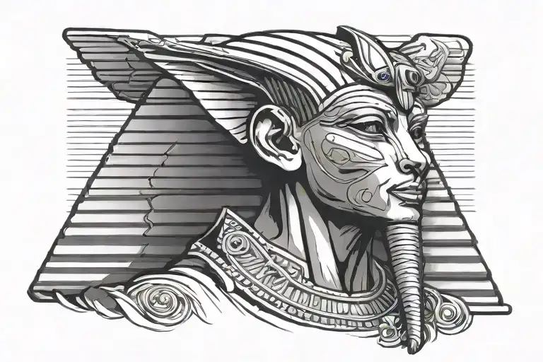egyptian sphinx tattoo design idea