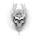 vampire skull tattoo design idea
