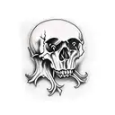 vampire skull tattoo design idea