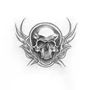 vampire skull tattoo design idea