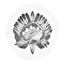 bear paw tattoo design idea