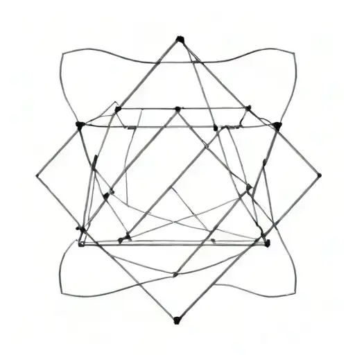 A minimalist geometric design representing focused strength and discipline tattoo design idea