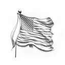 US, and Cuban flags tattoo design idea