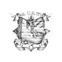 US, and Cuban flags tattoo design idea