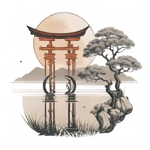 enso zen circle tattoo design idea
