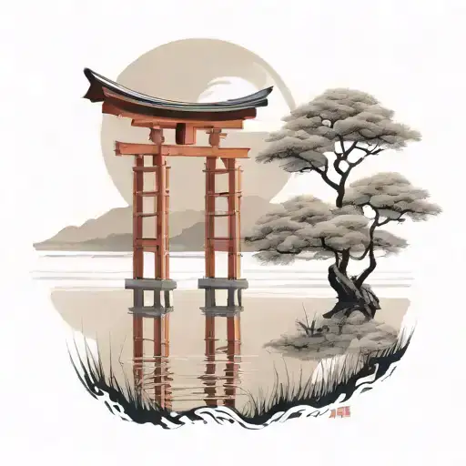 enso paint circle surround kind tattoo design idea