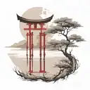 enso zen circle tattoo design idea