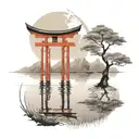 enso zen circle tattoo design idea