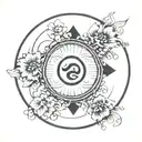 enso circle tattoo design idea