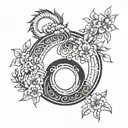 enso circle tattoo design idea