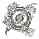 enso circle tattoo design idea