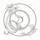 enso circle tattoo design idea