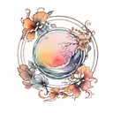 enso circle tattoo design idea