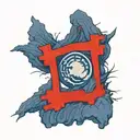 enso circle contains a tori gate tattoo design idea