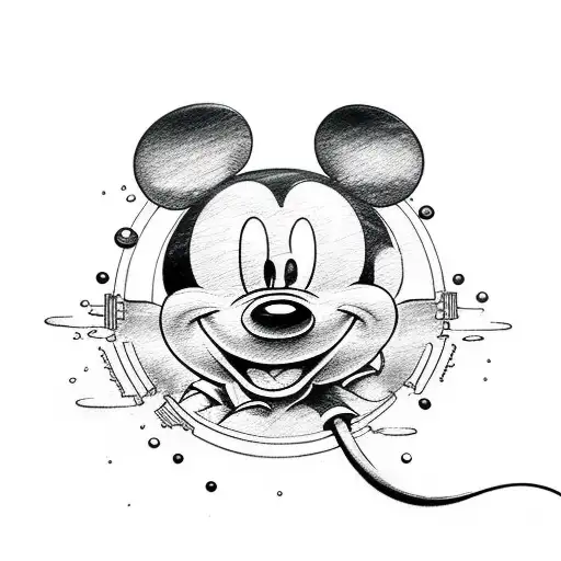 Tattoo uploaded by Stacie Mayer  Sketch watercolor Mickey Mouse tattoo by  Ryan Tews watercolor sketchy sketch illustrative MickeyMouse  RyanTews  Tattoodo