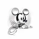 Mickey mouse tattoo design idea