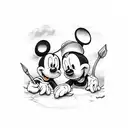 Mickey mouse tattoo design idea