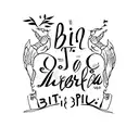 script work- 'bintin' and 'b-roy' on the back of and arm above the elbow tattoo design idea