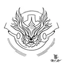 script work- 'bintin' and 'b-roy' on the back of and arm above the elbow tattoo design idea