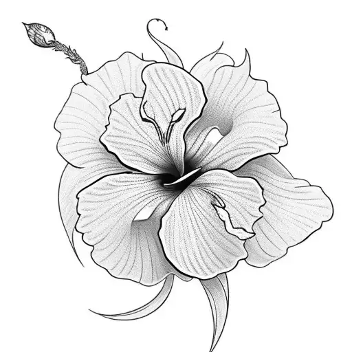 cinderella's glass slipper with a hibiscus flower tattoo design idea