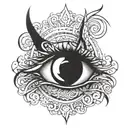 eye sakuna smile tattoo design idea