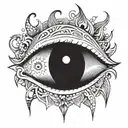 eye sakuna smile tattoo design idea