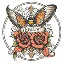 birth date tattoo design idea