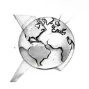 Atlas god earth geology tattoo design idea
