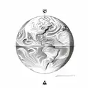 Atlas god earth geology tattoo design idea