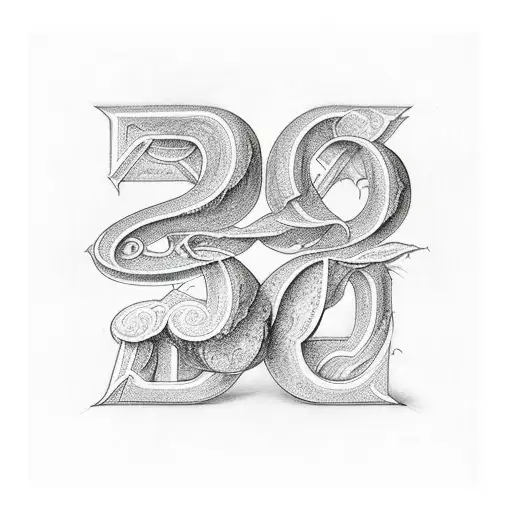 E and L alphabet representing eternal love tattoo design idea