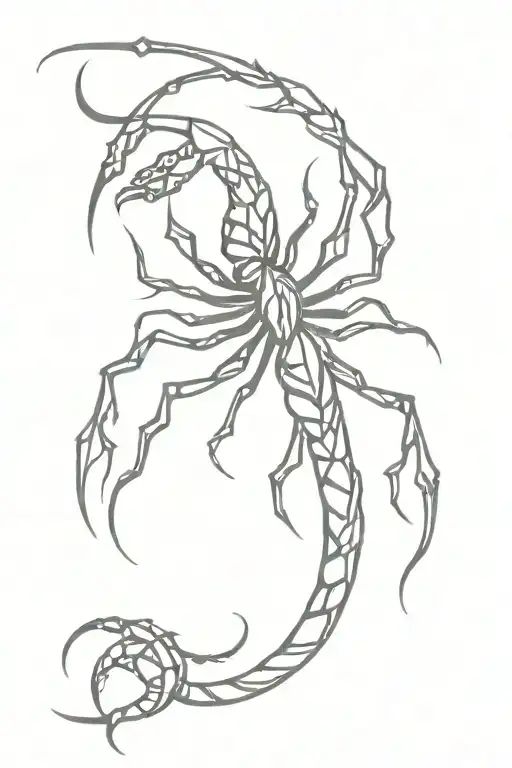 scorpio, dark, gothic inspired tattoo tattoo design idea