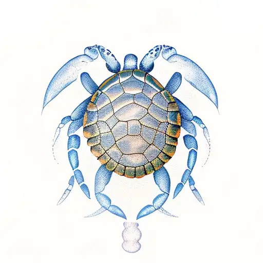 turtle,crab, jellyfish  tattoo design idea