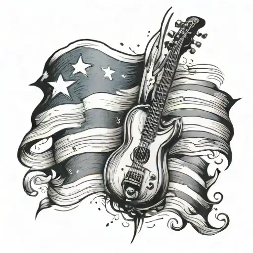 music, adhd and Puerto Rico flag tattoo design tattoo design idea