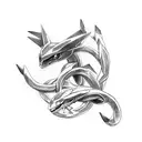 Rayquaza Pokemon tattoo design idea