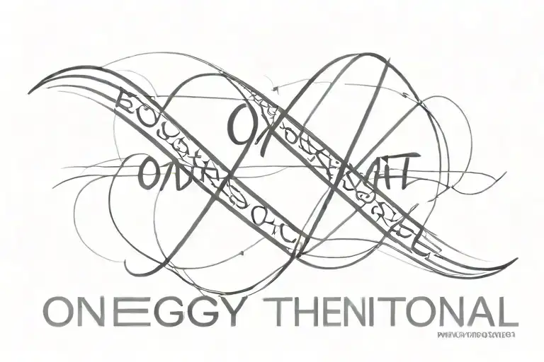 text "On the moral-volitional" in energy and aggressive style tattoo design idea