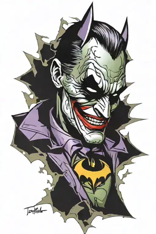 batman Joker tattoo design idea