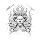 perseus with medusa's  tattoo design idea