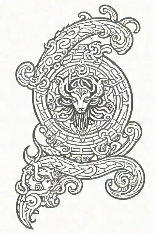 cancer leo aries zodiac symbols tattoo design idea