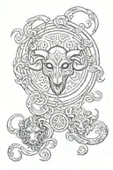 cancer leo aries zodiac symbols tattoo design idea