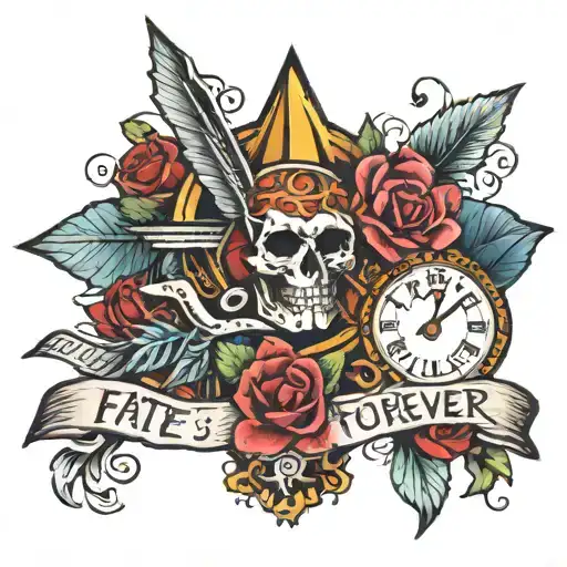 fate is calling forever to me  tattoo design idea