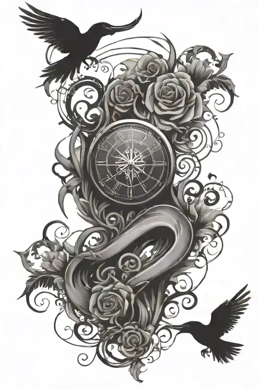 fate is calling forever to me tattoo design idea