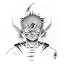 Gaara character from the naruto series, The pure Boo from the dragon ball series, mew from the pokemon series, yoda star tattoo design idea
